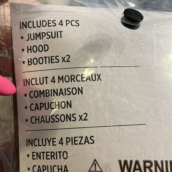 Infant Wolf Costume with Red Plaid - Picture 3 of 3